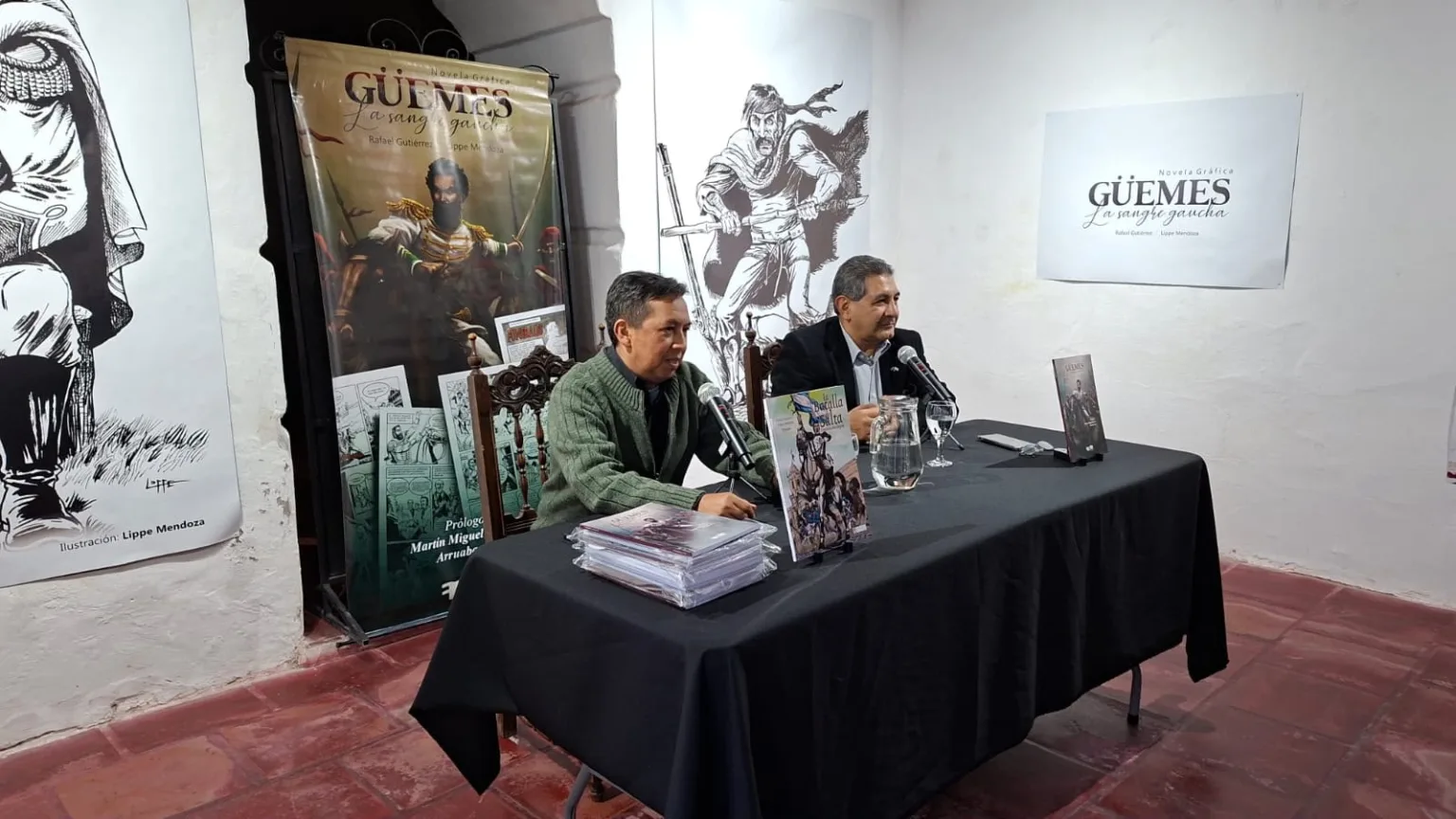 Rafael Gutiérrez y Lippe Mendoza repusieron la primera novela gráfica sobre Martín Miguel de Güemes
